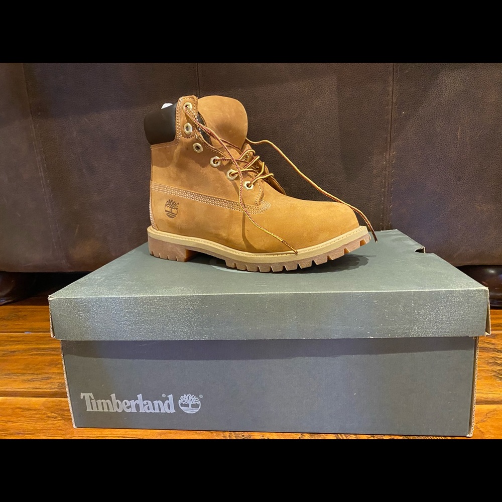 JUNIOR TIMBERLAND 6-INCH BOOT - WHEAT NUBUCK